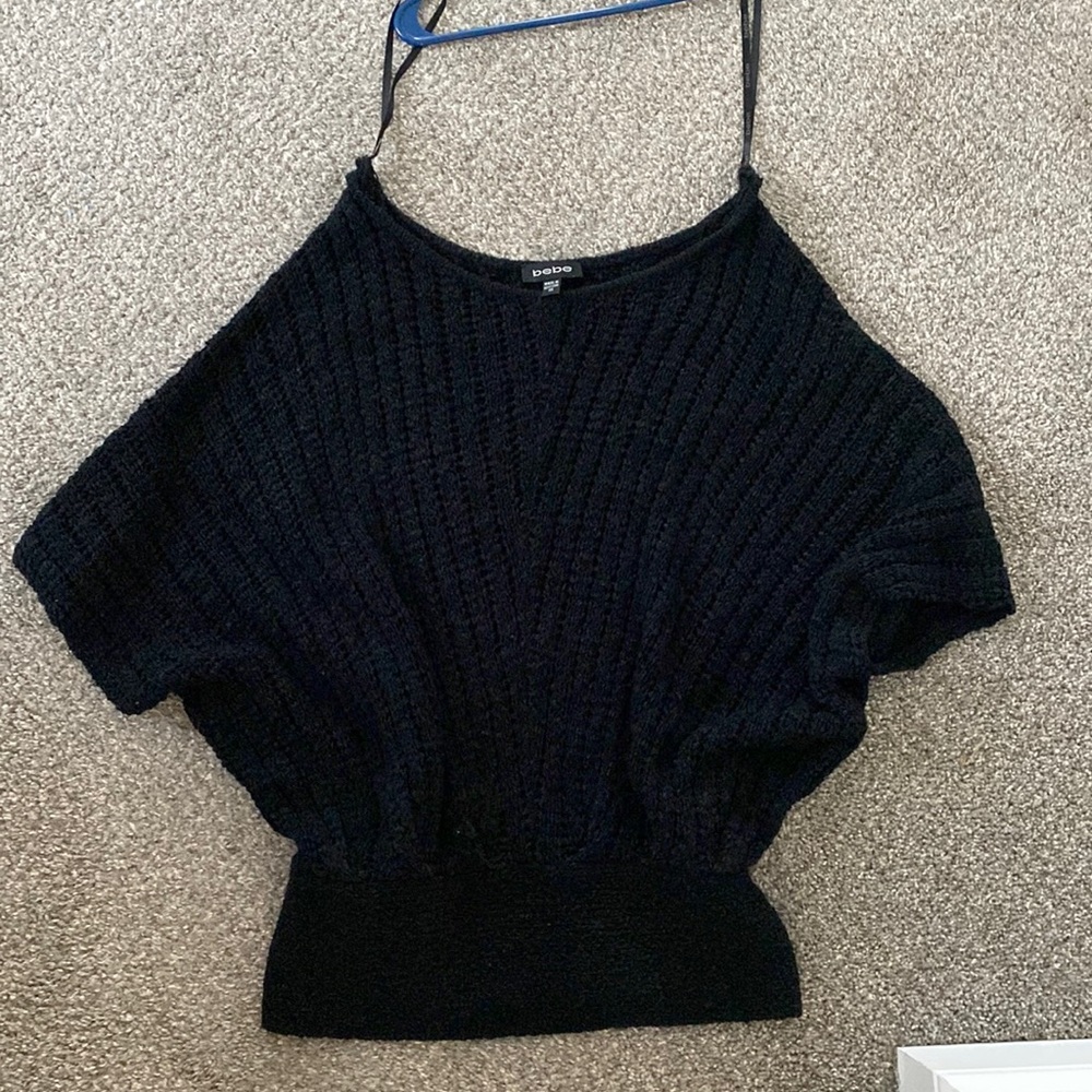 Bebe sweater sheet black with silver shimmer